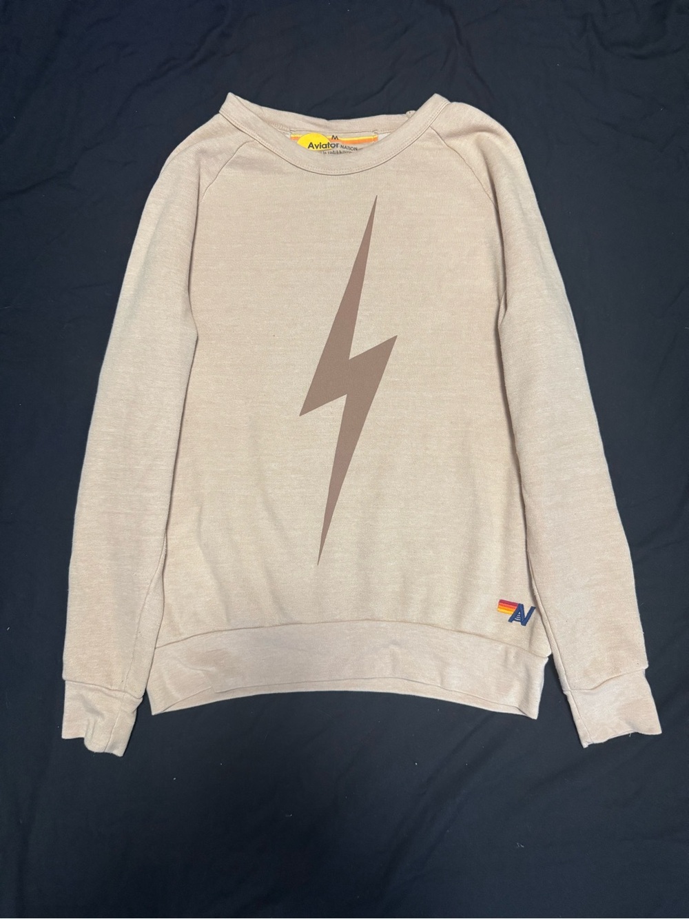 Aviator Nation Crewneck Lightning Bolt